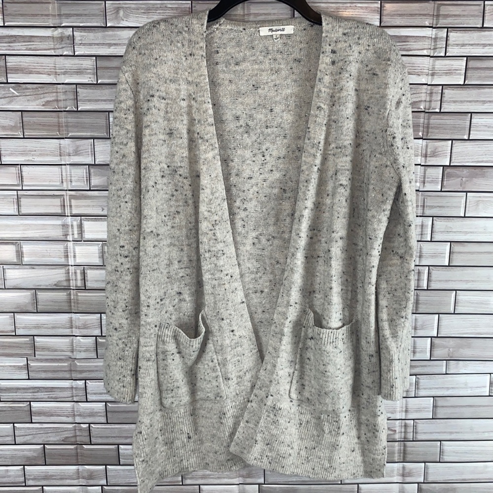 Madewell Open Long Sleeve Cardigan Size Small Wool Blend With Pockets